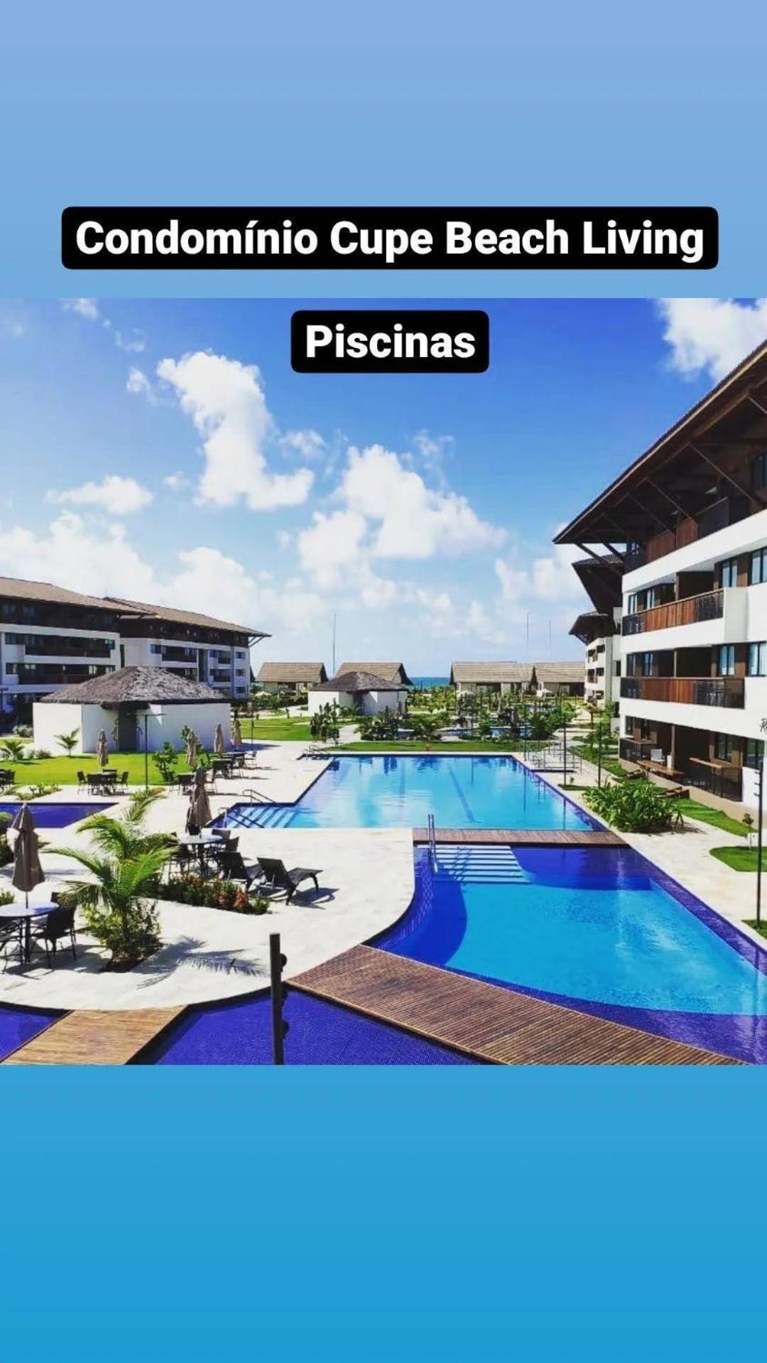Luxuoso Flat 3 Quartos, Terreo, No Cupe Beach Living - Beira Mar De Pôrto das Galinhas Exteriör bild